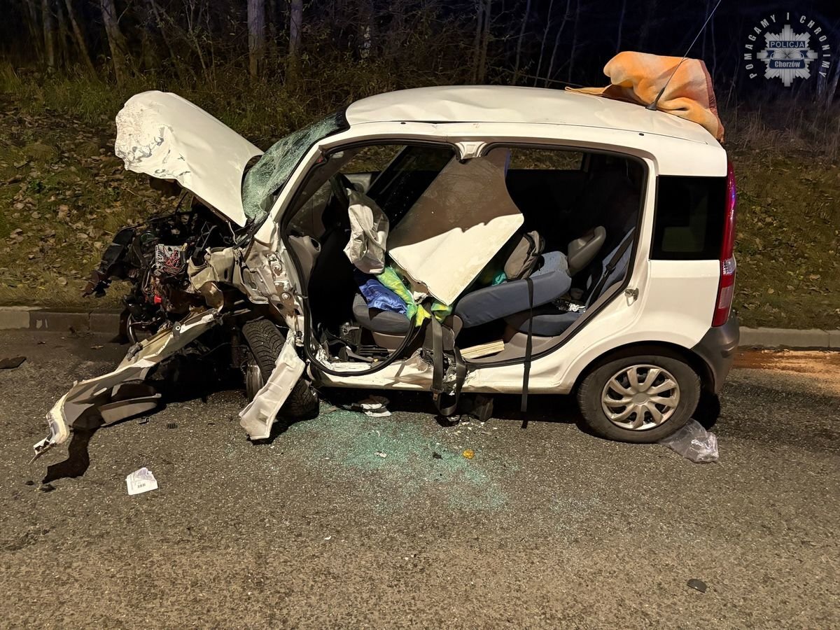 Wypadek na ulicy Oświęcimskiej w Chorzowie